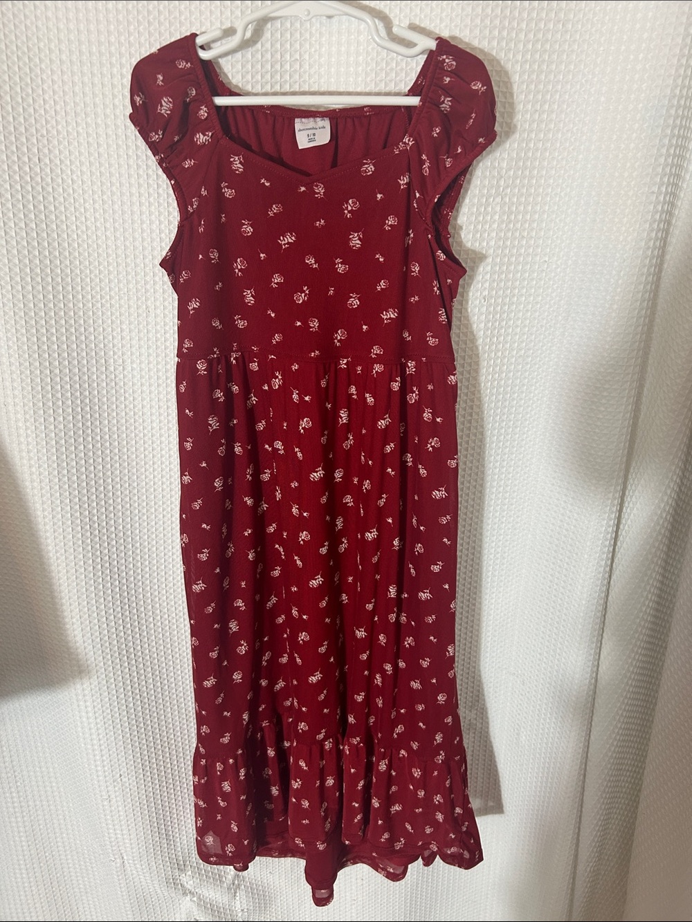 Abercrombie kidsGirls' 9/10Burgundy Floral High Low Dress